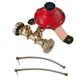 Centralina GAS GPL 2 attacchi con flessibili 10 kg