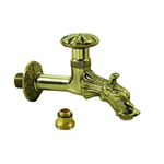 Rubinetto per fontane 1/2 ottone lucido artistico c/manopola