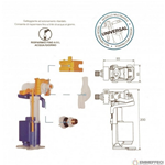 Galleggiante per cassetta OLI UNIC / one geberit,grohe,valsir,todini,tece,viega.