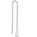 PULL BIANCO CATENELLA cm.150 OTTONE CROMATO MAGLIA OVALE PLASTICA