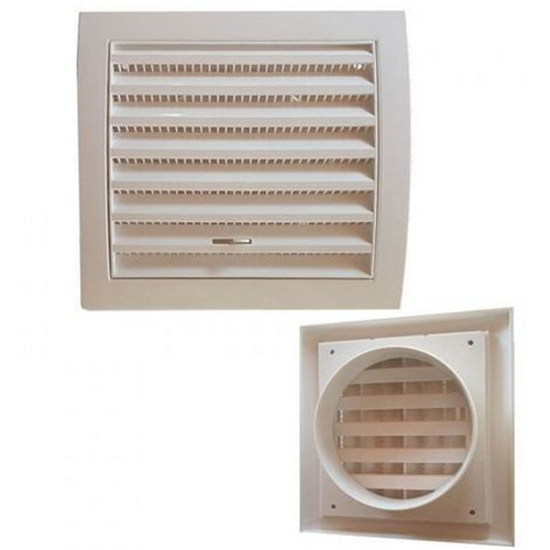 Griglia aerazione PLASTICA REGOLABILE 15 X 15 con boccaglio tondo da 100ø