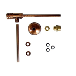 Rubinetto per cassetta c/cannuccia RAME