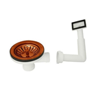 Piletta per lavello inox 70 ø RAMATA con troppo pieno RETTANGOLARE