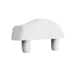 Piedino PARACOLPO sagomato 2 pioli  per bordo tondo  Interasse 25 mm  13 x 7