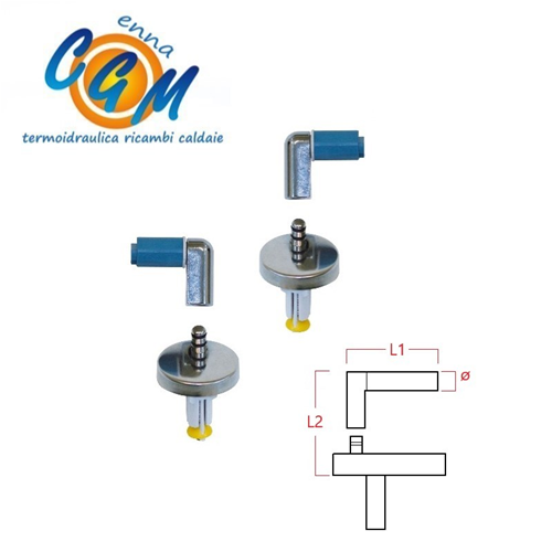 Cerniere ad espansione sedile wc serie S119K  ø: 16 - L1: 45 - L2 : 37