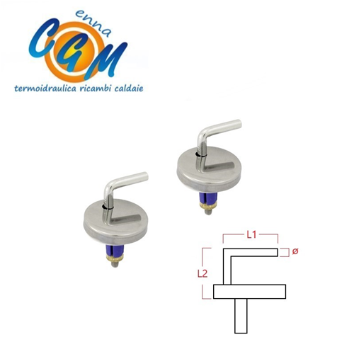 Cerniere ad espansione sedile wc serie S121K  ø: 7 - L1: 32 - L2 : 32