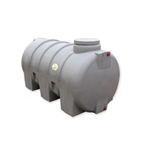 CO cilindrico orizzontale Contenitore in Polietilene per alimenti 1150 L    124h  147 lung.  105 larg. GRIGIO