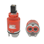 Cartuccia mon. - ø 25 - 2 pioli - H battente 25 mm - h 60 mm - man 9 x 9 mm . fondo alto