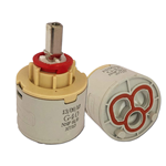 Cartuccia mon. - ø 40 - 2 pioli mezzaluna - H batt 30 - h totale 65 - man 10 x 10