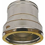 RACCORDO ACCIAIO INOX AISI 304/316 -  80/130 ø DA DOPPIAPARETE A MONO