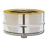 TAPPO ACCIAO INOX AISI 304/316 CON SCARICO - 250/300 ø DOPPIA PARETE