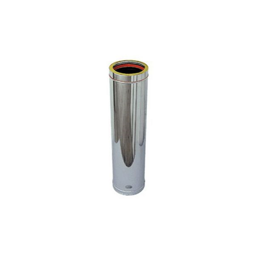 TUBO ACCIAIO INOX AISI 304/316  -  80/130 ø  25cm DOPPIA PARETE