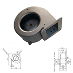 VENTOLA caldaia sansa CON FLANGIA : 116 x 108      300 mc/h     Ingombro max : 190 x 170 x h 130   VC12