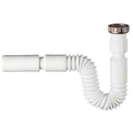 Sifone estensibile scarico Bianco   1"