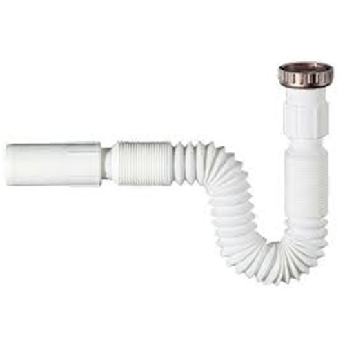Sifone estensibile scarico Bianco   1"