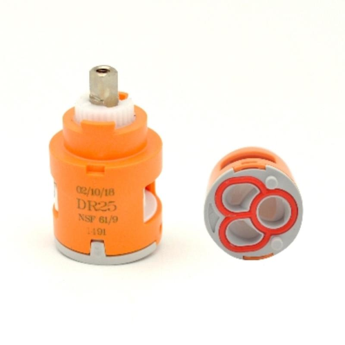 Cartuccia mon. DEVIATORE ROTATIVO A 2 VIE MOD. DR 25 D. 25                           Diam. 25 mm
