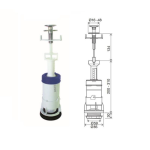 Meccanismo di scarico per cassetta OLI 74 ECO TIRETTE ( meccanismo meccanico NO PNEUMATICO)