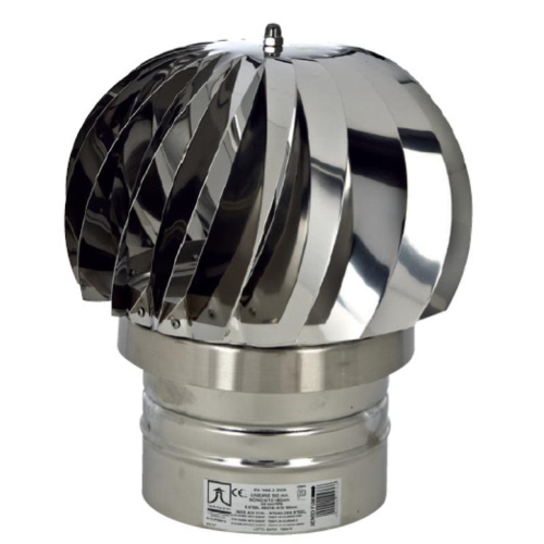 CAPPELLO EOLICO ACCIAIO INOX AISI 304   80ø