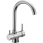 MIXTECH  CROMO con attacco DEPURATORE monocomando lavello 3 vie