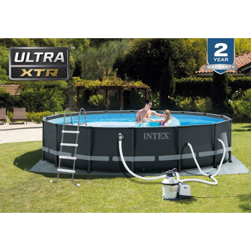 PISCINA TONDA ULTRA XTR FRAME cm. 488x122 h Intex POMPA SABBIA - COPERTURA - SCALETTA