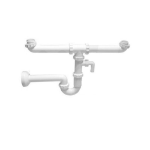 Sifone lavello 2 vie con attacco lava. 1 1/2 