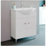 BASE A TERRA CON LAVABO CONSOLLE 65 CM BIANCO LUCIDO - CLEVER SAVINIDUE