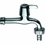 RUBINETTO A MURO CORTO CON PORTAGOMMA DA 1/2 ART18