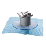 Chiusino sifonato in PVC telescopico cm. 10  con rete scarico orientabile 50ø