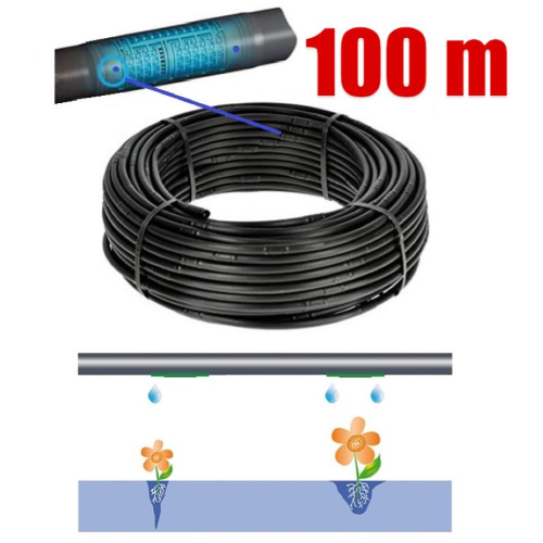 Tubo ALA gocciolante 16ø 4 l/h passo 33 cm.   100 METRI