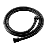 Flessibile doccia 1,50 m conico doppia agraffatura NERO 