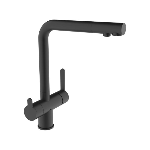 CLEVER NEXSUS con attacco DEPURATORE ESTRAIBILE monocomando lavello 3 vie NERO OPACO 3 vie 