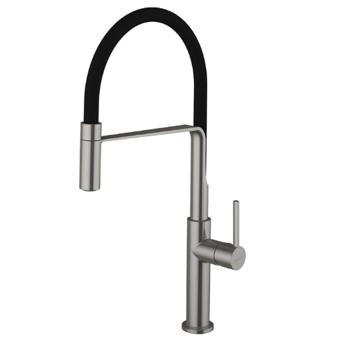 CLEVER Monocomando lavello nero CHEF SINK estraibile 