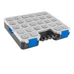 Cassetta portautensili in plastica BORMANN "Granchio", 17 scomparti, con scatole rimovibili