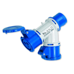 ADATTATORE INDUSTRIALE CEE DOPPIO IP44 2P