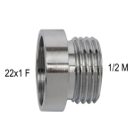 Raccordo F 22x1 X M 1/2 ottone cromato riduzione aumento areatore 