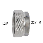 Raccordo F 1/2 X M 22x1 ottone cromato riduzione aumento areatore 