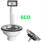 Piletta basket per lavello inox    110  ø ECO c/tp RETT.