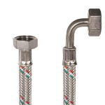 Tubo carico lavatrice METALLO FF con CURVA 1 m 