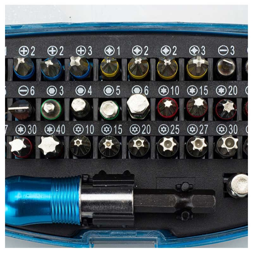 Set di punte e adattatore per avvitatore BORMANN Pro BHT1320   acciaio S2, 32 pezzi