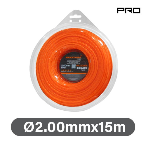 FILO TAGLIAERBA NAKAYAMA Pro NC1020 Rete quadrata attorcigliata 2.0 mm - 15 m