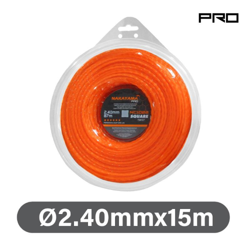 FILO TAGLIAERBA NAKAYAMA Pro NC1021 Filo a torsione quadrata 2.4 mm - 15 m