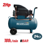Compressore d'aria monoblocco BORMANN BAT5002 2Hp/24L