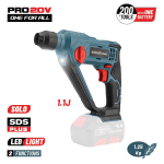 MARTELLO TASSELLATORE a batteria SDS-PLUS 20 V SOLO BBP3200   BorMann PRO