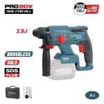 MARTELLO TASSELLATORE AVVITATORE a batteria SDS-PLUS 20 V SOLO  BBP5300   BorMann PRO