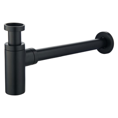 Sifone tondo d'arredo NERO OPACO TONDO MIXTECH 1 1/4" 