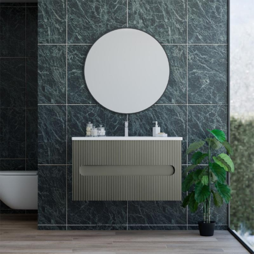 BASE 2 CASSETTI SENZA LAVABO LAVINIA 70 CM VERDE MUSCHIO CANNETTATO