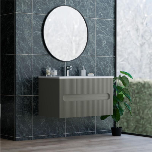 BASE 2 CASSETTI SENZA LAVABO LAVINIA 70 CM VERDE MUSCHIO CANNETTATO