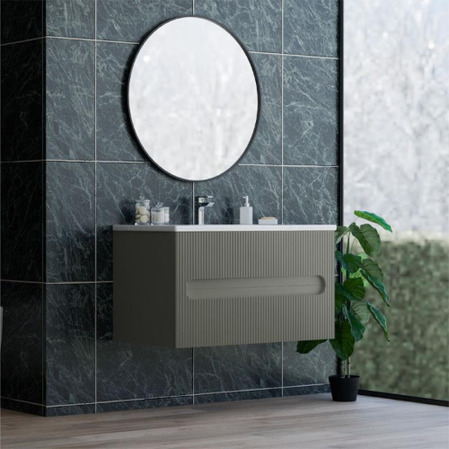 BASE 2 CASSETTI SENZA LAVABO LAVINIA 70 CM VERDE MUSCHIO CANNETTATO