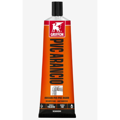 PVC Gel Aqua Colla PVC ARANCIO in   TUBETTO 125 ml. GRIFFON
