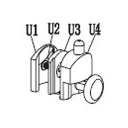 Kit 1 ruote BOX DOCCIA scorrimento inferiore KILIMANGIARO con sgangio rapido